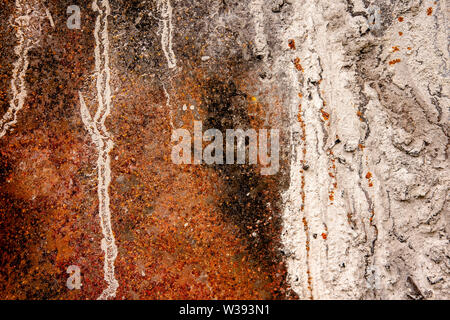 Rusty Corrosion Oxidized Iron Texture Surface. Old Metal Rusted Grunge Abstract Background. Stock Photo