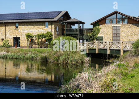 The entrance to the WWT London Wetland Centre in the Barnes, London, England, United Kingdom, UK Stock Photo