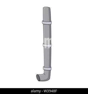 gutter water roof cartoon illustration isolated on white background Stock Vector
