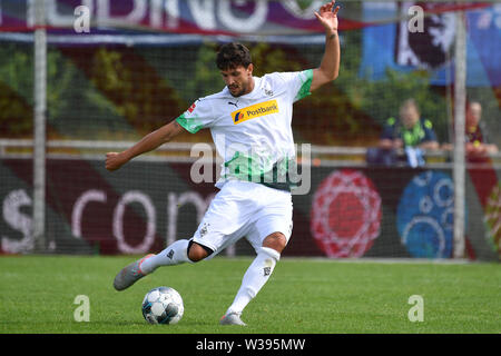 Heimstetten, Deutschland. 13th July, 2019. Tobias STROBL (Borussia Monchengladbach), Action, Single Action, Single Image, Cut Out, Full Body Shot, Whole Figure. TSVMunich 1860-Borussia Monchengladbach 0-1, Schauinsland Travel Cup 2019, on 13.07.2019 in the Sportpark Heimstetten. Test Match Tournament, Test Game, DFL REGULATIONS PROHIBIT ANY USE OF PHOTOGRAPHS AS IMAGE SEQUENCES AND/OR QUASI VIDEO. | usage worldwide Credit: dpa/Alamy Live News Stock Photo