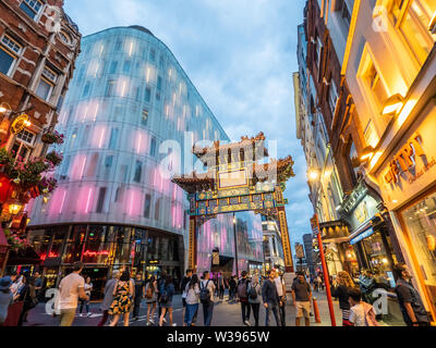 Chinatown gate in London. Stock Photo