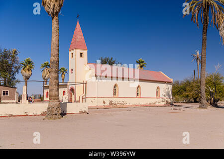 Local church in the Namibian village of Hoachanas, Namibia Stock Photo