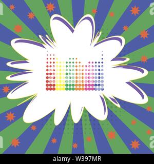 Sound Wave Round Equalizer. Audio Digital technology, Pulse Musical Icon, Colorful Light Technology Wave Concept Stock Vector