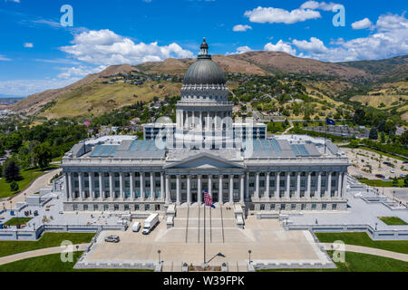 Utah State Capitol in Salt Lake City on a Sunny Day Stock Photo