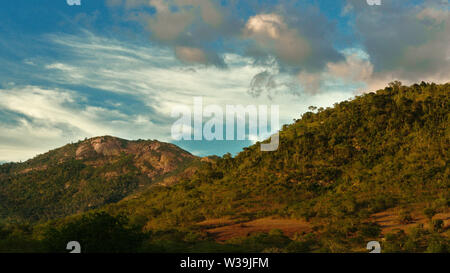 End of the golden hour in Serra de São José, Feira de Santana, Bahia, Brazil Stock Photo