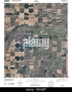 USGS TOPO Map Kansas KS Hudson 20091031 TM Restoration Stock Photo