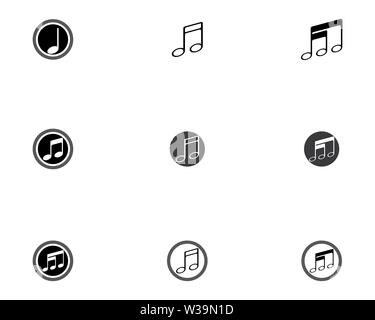 Note Music Icon Vector Design or logo Illustration. Perfect use for ...