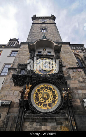 Prague astronomical clock - Prague Orloj, Czech Republic Stock Photo