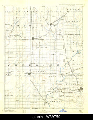 USGS TOPO Map Kansas KS Joplin 122557 1894 125000 Restoration Stock Photo