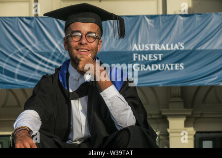 University students on graduation day in Melbourne Australia . Stock Photo