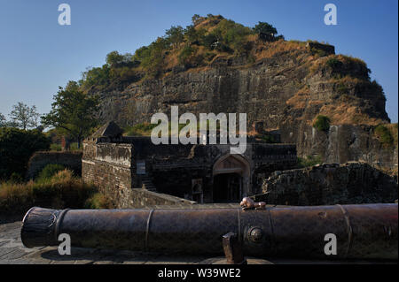 Daulatabad, also known as Devagiri a 14th-century fort near Aurangabad Maharashtra INDIA Stock Photo