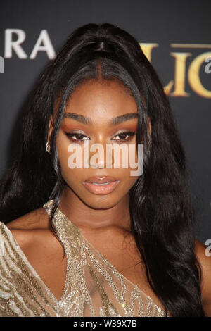 Los Angeles, USA. 09th July, 2019. Normani 07/09/2019 “The Lion King” Premiere held at Dolby Theatre in Hollywood, CA Credit: Cronos/Alamy Live News Stock Photo