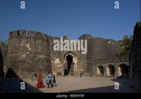 Daulatabad, also known as Devagiri, is a 14th-century fort city in Maharashtra state of India Stock Photo