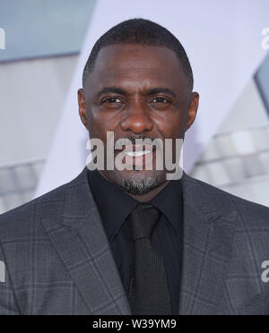 July 13, 2019 - Hollywood, California, USA - Idris Elba arrives for the 'Fast & Furious Presents: Hobbs and Shaw' World Premiere at the Dolby Theater. (Credit Image: © Lisa O'Connor/ZUMA Wire) Stock Photo