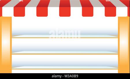 Vector background with shopping stand. Stock Vector