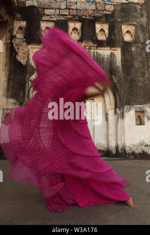 Indian woman performing contemporary dance Stock Photo