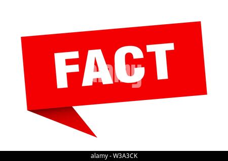 fact speech bubble. fact sign. fact banner Stock Vector