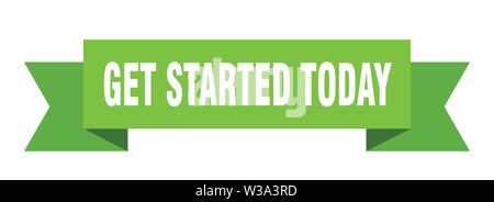 get started today ribbon. get started today isolated sign. get started today banner Stock Vector