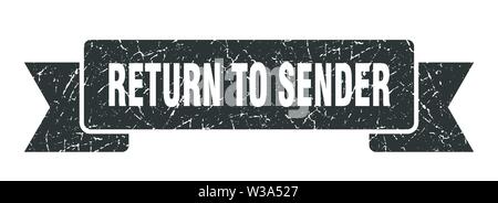 return to sender grunge ribbon. return to sender sign. return to sender banner Stock Vector