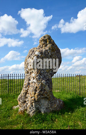 The King Stone, The Rollright Stones, Stone Court, Great Rollright, Chipping Norton, Oxfordshire, UK Stock Photo