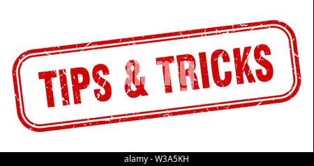 tips & tricks stamp. tips & tricks square grunge sign. tips & tricks Stock Vector
