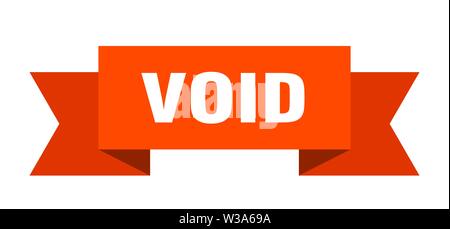 void ribbon. void isolated sign. void banner Stock Vector