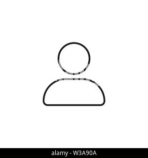 Modern user line icon. Premium pictogram isolated on a white background. Vector illustration. Stroke high quality symbol. User icon in modern line sty Stock Vector