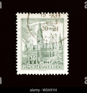 Austria Postage Stamp - Buildings Stock Photo