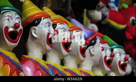 Carnival clowns at a sideshow in Australia. Stock Photo