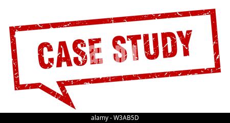 case study sign. case study square speech bubble. case study Stock Vector