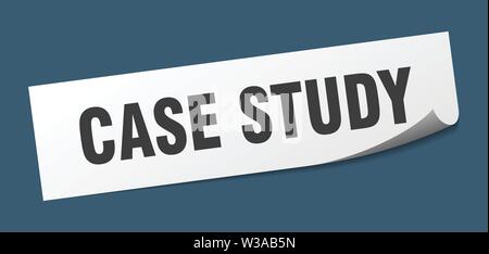 case study sticker. case study square isolated sign. case study Stock Vector