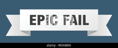 epic fail ribbon. epic fail isolated sign. epic fail banner Stock Vector