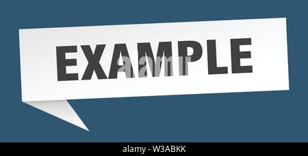 example speech bubble. example sign. example banner Stock Vector