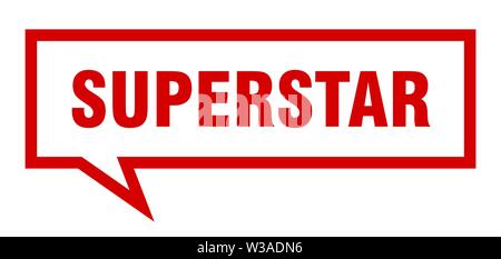 superstar sign. superstar square speech bubble. superstar Stock Vector