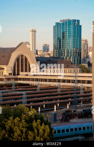 Kiev railway station from above Stock Photo
