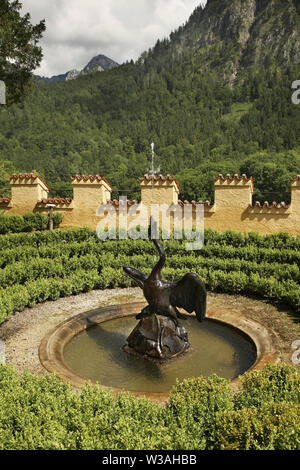 Hohenschwangau Castle (Schloss Hohenschwangau) at Hohenschwangau village. Bavaria. Germany Stock Photo