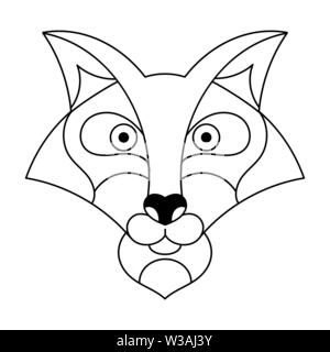 Fox Coloring Vector Illustration On White Background For Your Needs Stock Vector