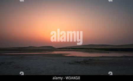 Beautiful Sunrise in Dammam Saudi Arabia Desert Stock Photo