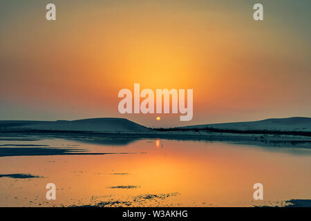 Beautiful Sunrise in Dammam Saudi Arabia Desert Stock Photo