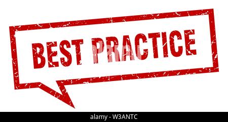 best practice sign. best practice square speech bubble. best practice Stock Vector