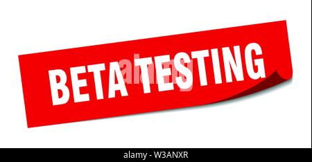 beta testing sticker. beta testing square isolated sign. beta testing Stock Vector