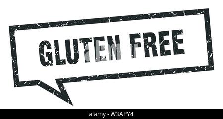 gluten free sign. gluten free square speech bubble. gluten free Stock Vector