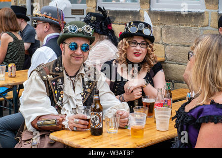 13/07/2019 Hebden Bridge, West Yorkshire, UK  Hebden Bridge Steampunk Festival returns on the 13th & 14th July 2019, bringing you a weekend of fun and Stock Photo