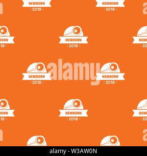 Newborn human pattern vector orange Stock Vector