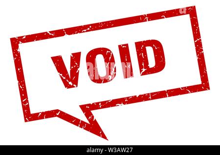 void sign. void square speech bubble. void Stock Vector