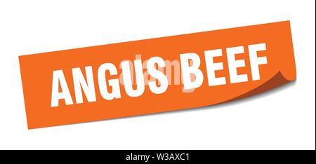 angus beef sticker. angus beef square isolated sign. angus beef Stock Vector