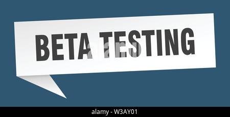 beta testing speech bubble. beta testing sign. beta testing banner Stock Vector