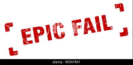 epic fail stamp. epic fail square grunge sign. epic fail Stock Vector
