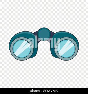 Binoculars explorer icon, cartoon style Stock Vector