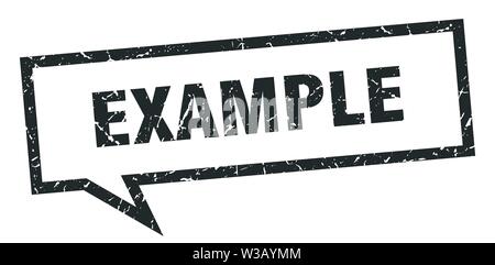 example sign. example square speech bubble. example Stock Vector